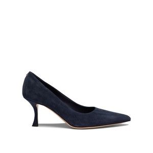 Ferragamo Pointed Toe Blue Suede Heeled Shoes - NWT